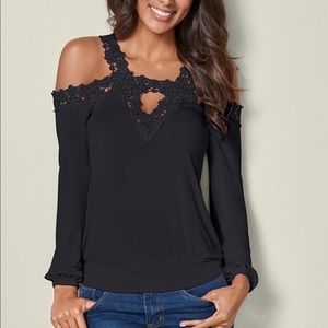 Venus cold shoulder sexy blouse